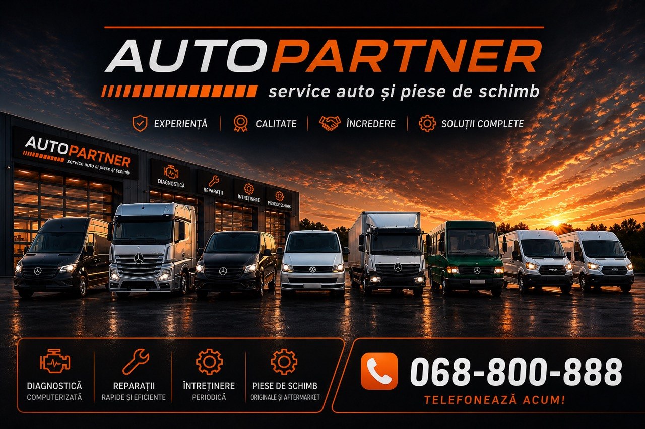 AutoPartner — service auto și piese de schimb. Telefon 068-800-888